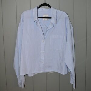 Abercrombie & Fitch Light Blue Striped Shirt